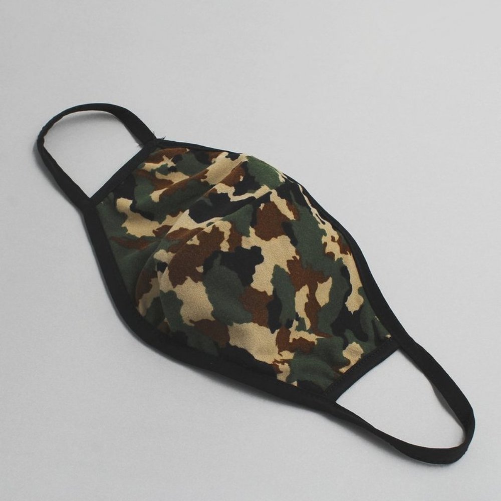 Camo Print Face Mask